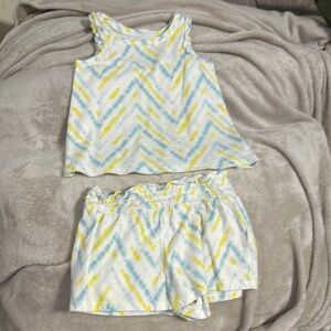 Colorful Chevron Tank and Shorts Set